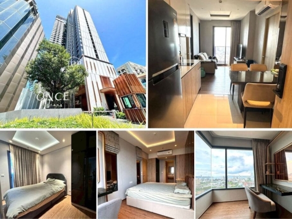 2BR Condo for Rent at Once Pattaya｜58 sqm｜23rd Floor｜Sea View & City View｜Near Terminal 21 Pattaya