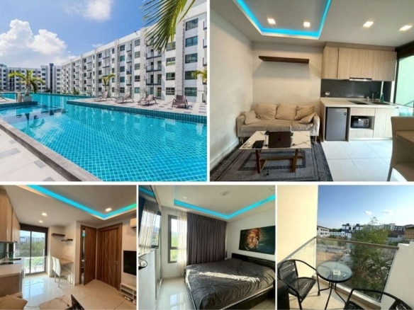 1BR Condo for Rent at Arcadia Beach Resort, Pattaya | 26 sqm | Building A, 4th Floor | City View