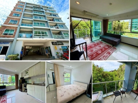 1BR Condo for Sale at Siam Oriental Garden 2｜34.5 sqm｜3rd Floor｜Greenery View