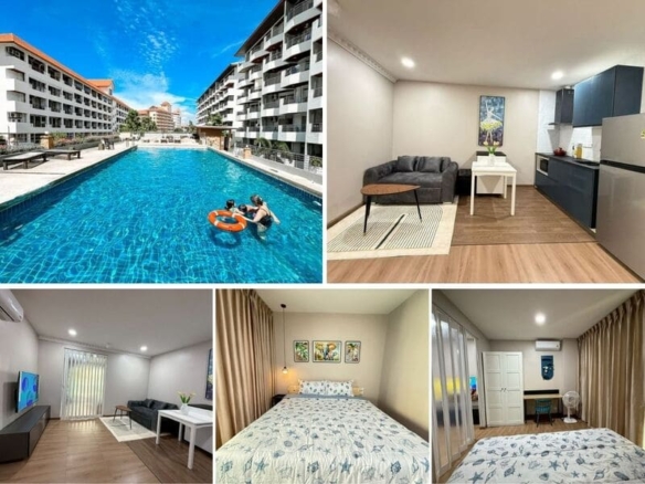 1BR Condo for Rent at Jomtien Plaza Residence, Pattaya | 45 sqm | 4th Floor (A404)