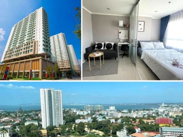 1BR Condo for Rent at Lumpini Ville Naklua – Wongamat, Pattaya | 26 sqm | 27th Floor | Sea View