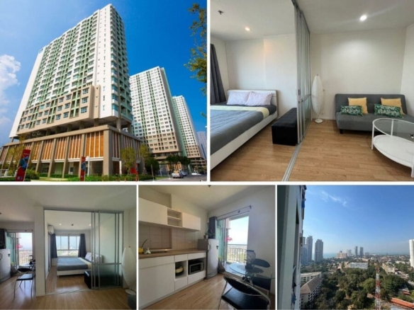 1BR Condo for Sale at Lumpini Ville Naklua – Wongamat, Pattaya | 26 sqm | Building C, 21th Floor | Sea View