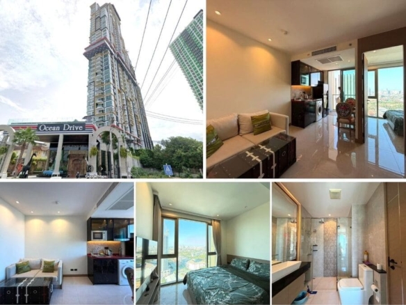 1BR Condo for Sale at The Riviera Ocean Drive, Pattaya | 31 sqm | 29th Floor | Sea View
