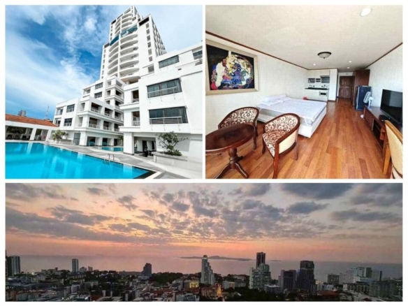 Studio Condo for Sale at Pattaya Hill Resort, Pattaya | 42 sqm | 9th Floor | Partial Sea View