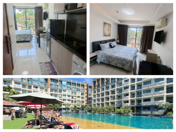Studio Condo for Rent at Laguna Beach Resort 2, Pattaya | 25 sqm | Resort-Style Lagoon Pool