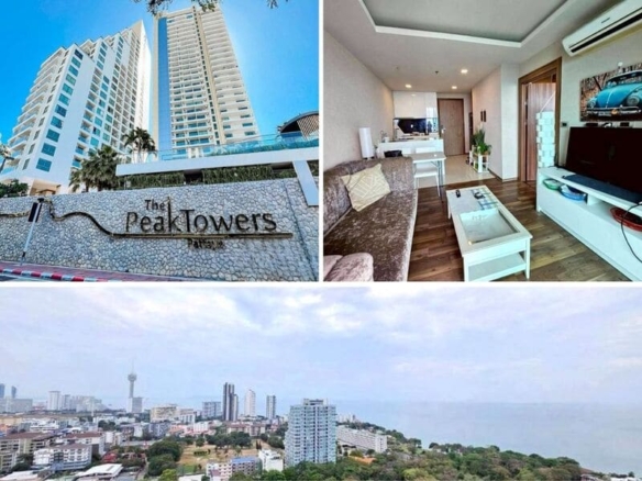 1BR Condo for Sale at The Peak Towers, Pattaya | 43 sqm | Tower A, 22nd Floor | Sea View