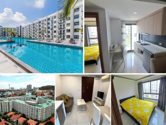 Studio Condo for Sale at Arcadia Beach Resort, Pattaya | 26 sqm | Building D, 4th Floor | City View | Lagoon Pool