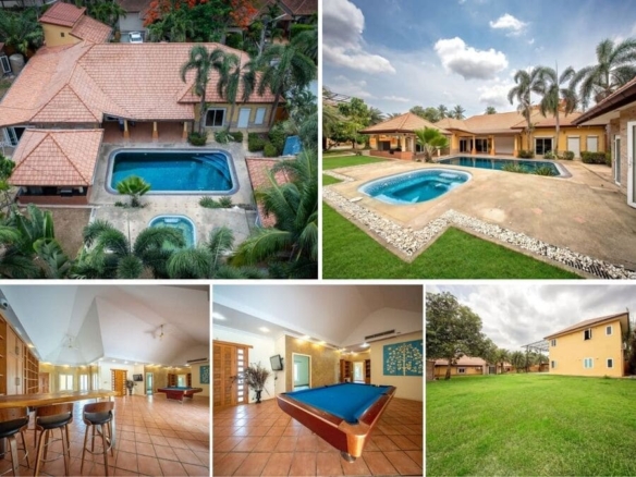 5BR Pool Villa for Sale in Huai Yai, Pattaya | 2,474 sqm Land | Large Garden | Near Motorway 7