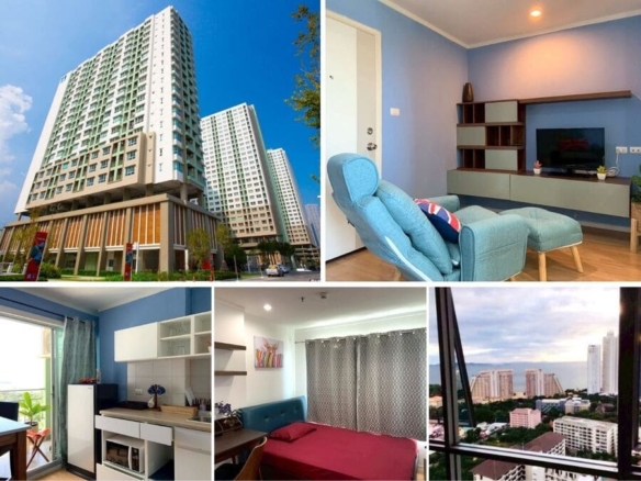 1BR Condo for Sale at Lumpini Ville Naklua – Wongamat, Pattaya | 26.5 sqm | Building C, 26th Floor | Sea View | With Tenant