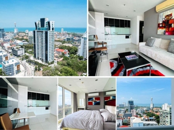 1BR Condo for Sale at The Vision, Pattaya | 46 sqm | 15th Floor | Sea View