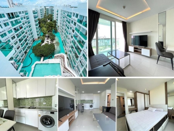 1BR Condo for Sale at Amazon Residence, Pattaya | 35 sqm | 8th Floor | City View | Large Lagoon Pool