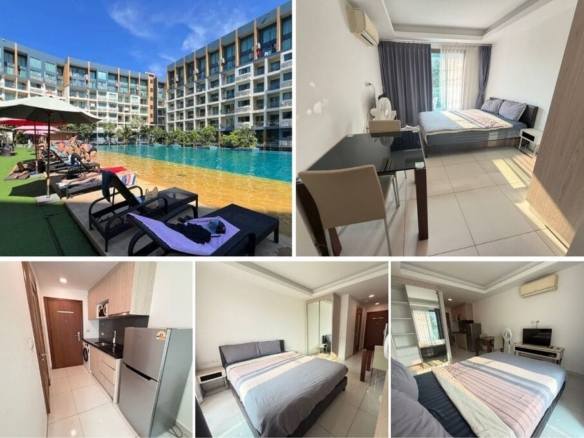Studio Condo for Rent at Laguna Beach Resort 2, Pattaya | 25 sqm | 3rd Floor | City View | Lagoon Pool