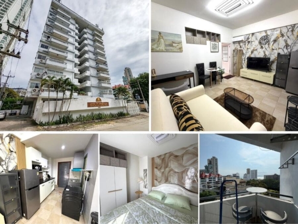 1BR Condo for Rent at Royal Beach Condotel, Pattaya | 38 sqm | 8th Floor | Partial Sea View