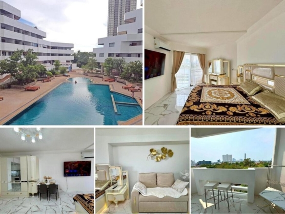 Studio Condo for Sale at Paradise Condominium, Pattaya | 44 sqm | 5th Floor | City View | Near Jomtien Beach