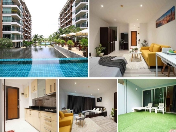 Studio Condo for Sale at Diamond Suites Resort, Pattaya | 52 sqm | Ground Floor | Pool View