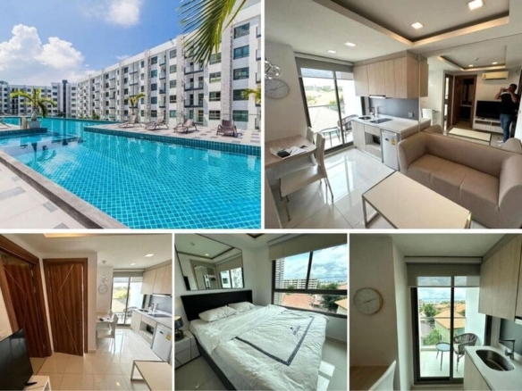 1BR Condo for Rent at Arcadia Beach Resort, Pattaya | 26 sqm | Building C, 4th Floor | Lagoon Pool