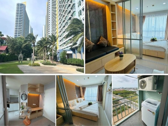 1BR Condo for Sale at Lumpini Seaview Jomtien, Pattaya | 26 sqm | Building D, 19th Floor | Sea View | Newly Renovated