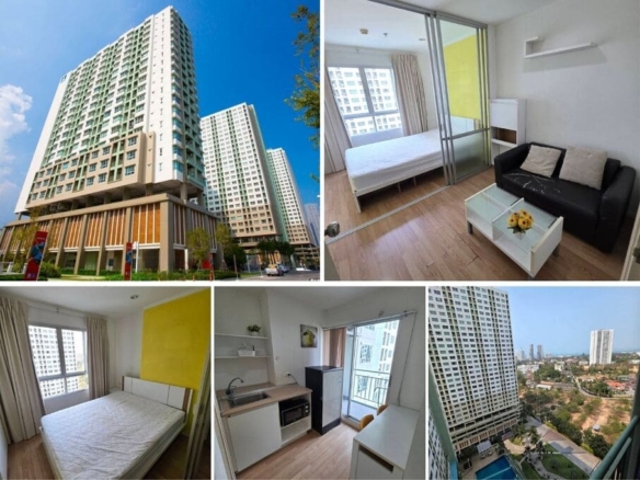1BR Condo for Sale at Lumpini Wongamat, Pattaya | 22 sqm | Building B | 17th Floor | Partial sea view
