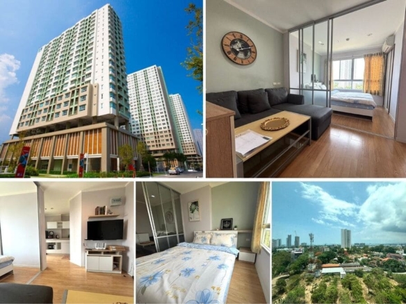 1BR Condo for Sale at Lumpini Wongamat, Pattaya | 26 sqm | Building C, 11th Floor | Partial Sea View