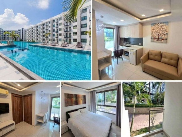 1BR Condo for Sale at Arcadia Beach Resort, Pattaya | 26 sqm | 1st Floor | Pool Access Balcony | Lagoon Pool