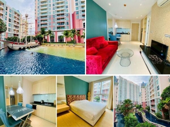 1BR Condo for Sale at Grande Caribbean, Pattaya | 37 sqm | 4th Floor, Pool View| Lagoon Pool