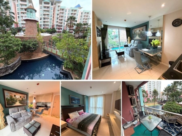 1BR Condo for Rent at Grande Caribbean, Pattaya | 37 sqm | Pool View
