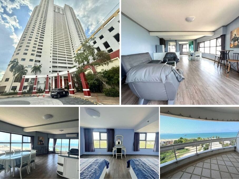 1BR Condo for Rent at Metro Jomtien Condotel, Pattaya | 110 sqm | 9th Floor | Sea View | Beachfront