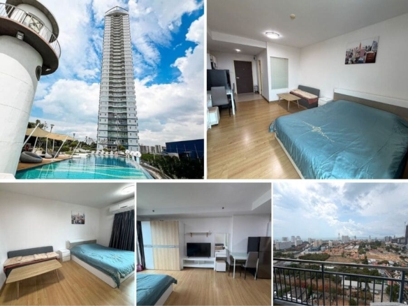 Studio Condo for Rent at Supalai Mare, Pattaya | 32 sqm | 31st Floor | Sea View
