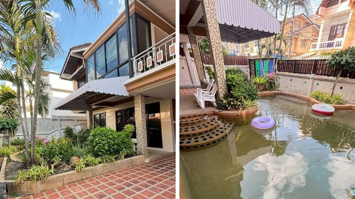 3BR Pool Villa for Sale in Central Pattaya | 260 sqm Land | Near Big C Extra