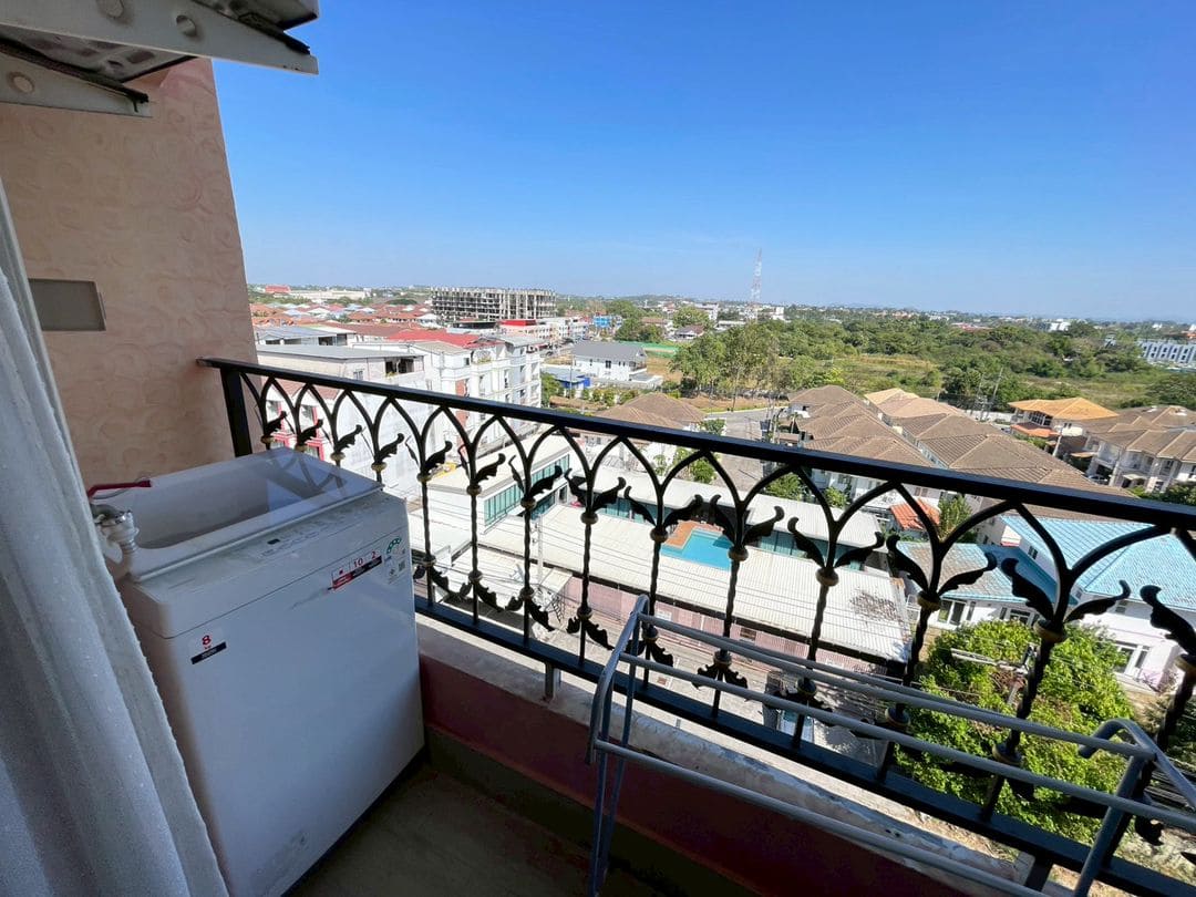 Studio Condo for Rent at Seven Seas Condo Jomtien, Pattaya | 26 sqm | Building A | 8th Floor | Lagoon Pool (A825)