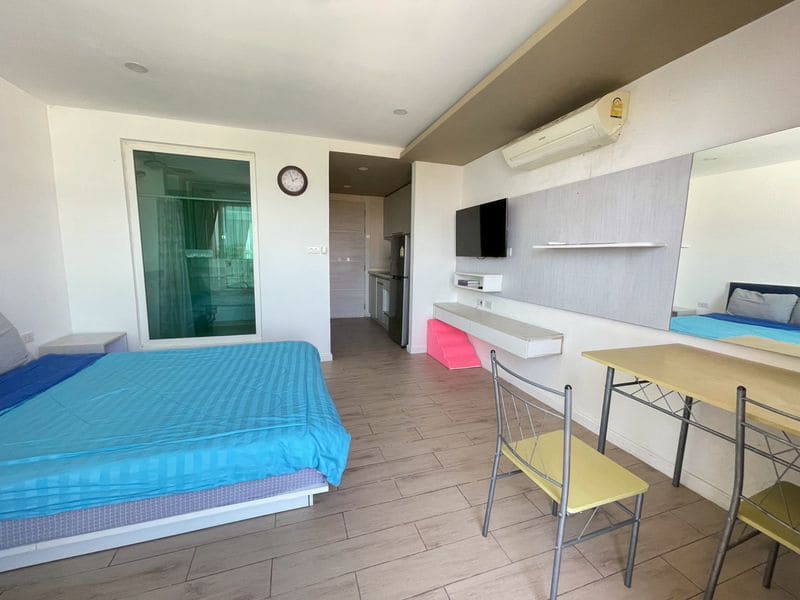 Studio Condo for Rent at Seven Seas Condo Jomtien, Pattaya | 26 sqm | Building A | 8th Floor | Lagoon Pool (A825)