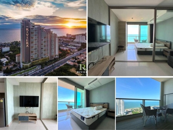 1BR Condo for Rent at The Riviera Jomtien, Pattaya | 33 sqm | 36th Floor | Sea View
