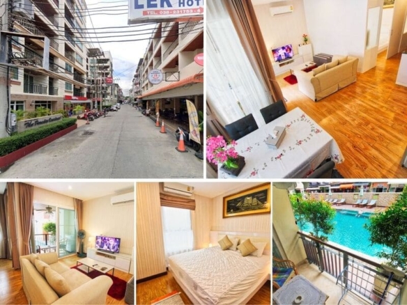 2BR Condo for Sale at The Paradise Residence 2, Pattaya | 50 sqm | Ground Floor | Direct Pool Access
