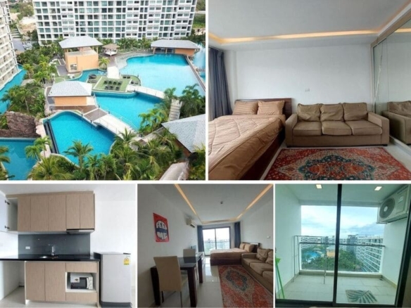 Studio Condo for Sale at The Maldives (Laguna 3), Pattaya | 28 sqm | Building F | 8th Floor | Pool View | Lagoon Pool