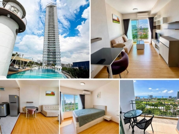 1BR Condo for Sale at Supalai Mare, Pattaya | 45 sqm | 14th Floor | Sea View | Adjacent to the Fruit Market