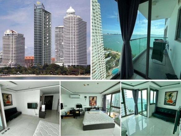 Studio Condo for Sale at Wongamat Tower, Pattaya | 42 sqm | 25th Floor | Sea View | Direct Beach Access