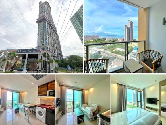 1BR Condo for Sale at The Riviera Ocean Drive, Pattaya | 35 sqm | 17th Floor | Sea View