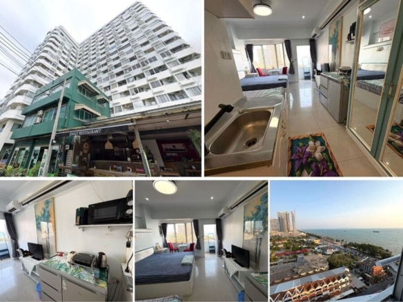 Studio Condo for Sale at Thiantong Condotel, Pattaya | 31 sqm | 15th Floor | Sea View | Jomtien Beachfront