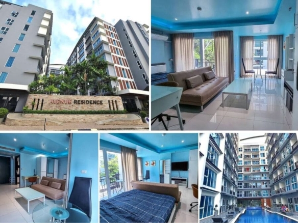 Studio Condo for Sale at Avenue Residence, Pattaya | 34 sqm | Building B | 3rd Floor | City View