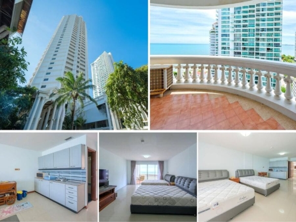 Studio Condo for Sale at Park Beach Condominium, Pattaya | 55 sqm | 16th Floor | Sea View | Direct Access to Wongamat Beach