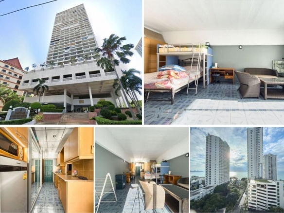 ‼️ Urgent Sale | Studio Condo for Sale at Wongamat Garden Beach, Pattaya | 47 sqm | 9th Floor | Sea View | Direct Beach Access