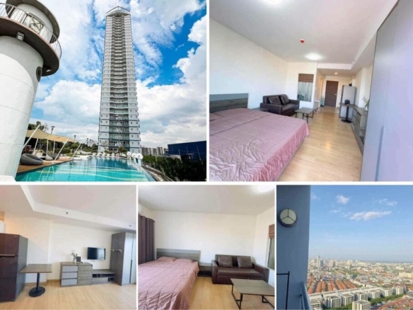 Studio Condo for Sale at Supalai Mare, Pattaya | 32 sqm | 33rd Floor | Partial Sea View | Adjacent to the Fruit Market