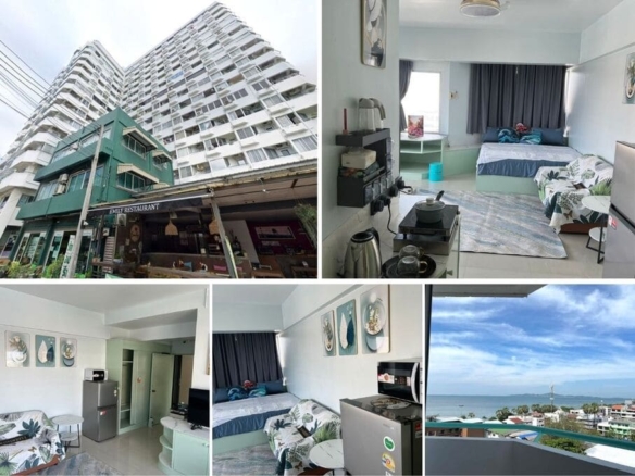 Studio Condo for Sale at Thiantong Condotel, Pattaya | 37 sqm | Corner Unit | Panoramic Sea View | Jomtien Beachfront