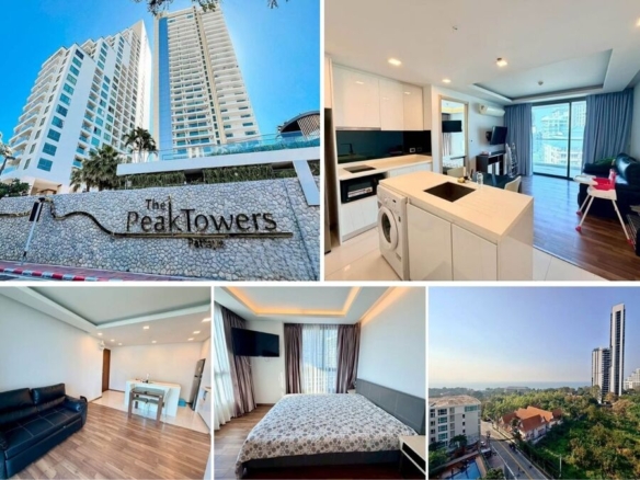 1BR Condo for Sale at The Peak Towers, Pattaya | 47 sqm | 9th Floor | Sea View