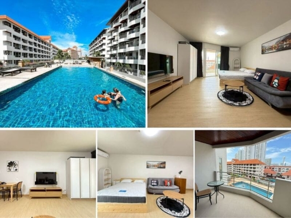 Studio Condo for Rent at Jomtien Plaza Residence, Pattaya | 45 sqm | Building B | 5th Floor | Fully Renovated (B512)
