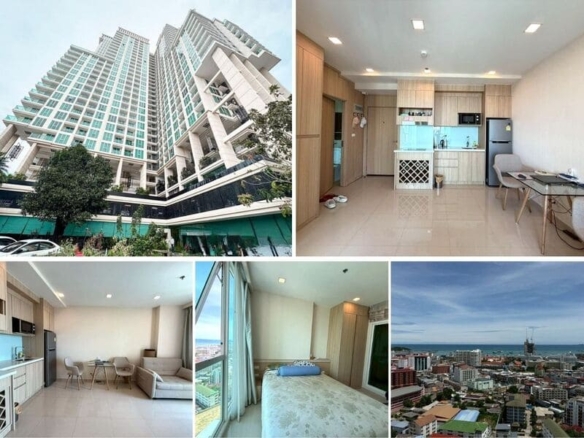 1BR Condo for Rent at City Garden Tower, Pattaya | 35 sqm | 25th Floor | Sea View (2509)