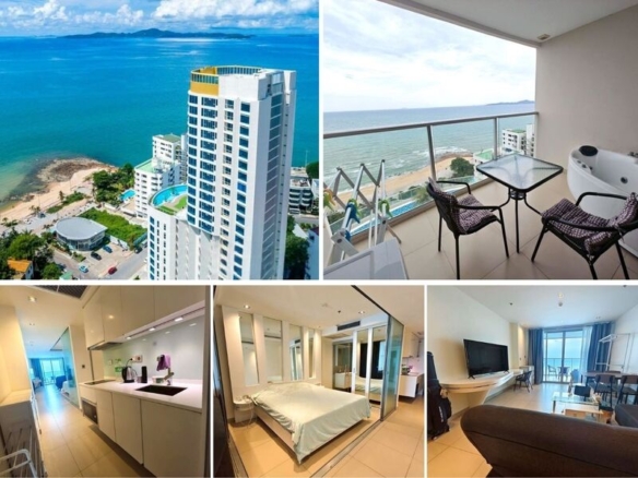1BR Condo for Sale at Sands Condominium, Pattaya | 55 sqm | 18th Floor | Panoramic Sea View | Adjacent to Yinyom Beach