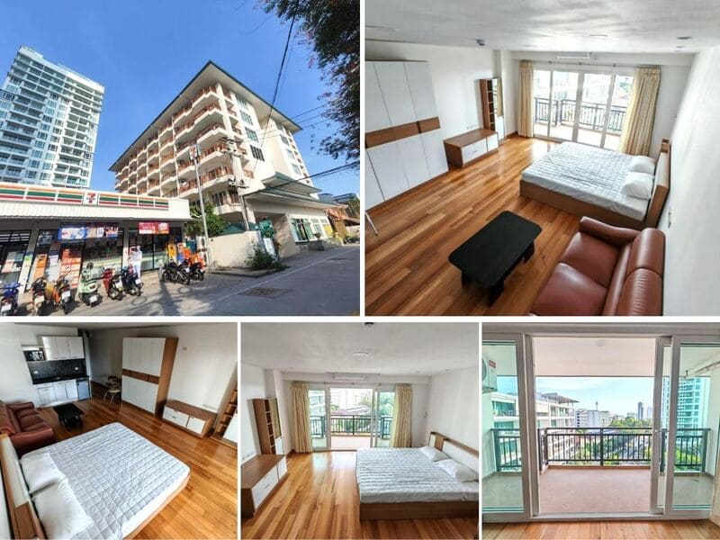Studio Condo for Sale at Emerald Palace, Pattaya | 45 sqm | 7th Floor | Partial Sea View