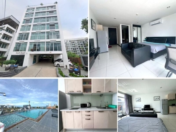 Studio Condo for Sale at South Beach Condominium, Pattaya | 31 sqm | 2nd Floor | City View