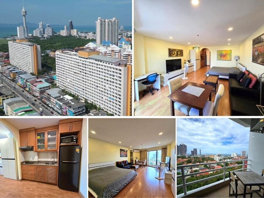 Studio Condo for Sale at View Talay 2B, Pattaya | 41 sqm | 13th Floor | Partial Sea View | Near Dongtan Beach | Near Jomtien Bus Station